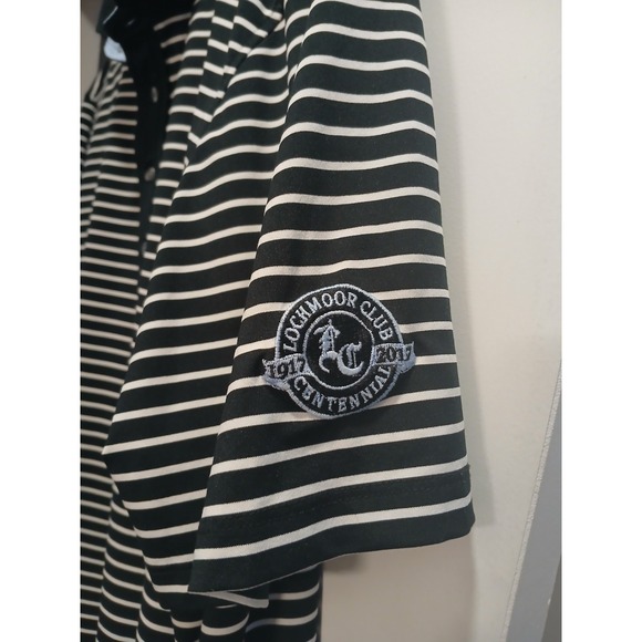 Greyson Golf Polo Shirt Performance Mens Size XXL Logo Black striped - Picture 2 of 10